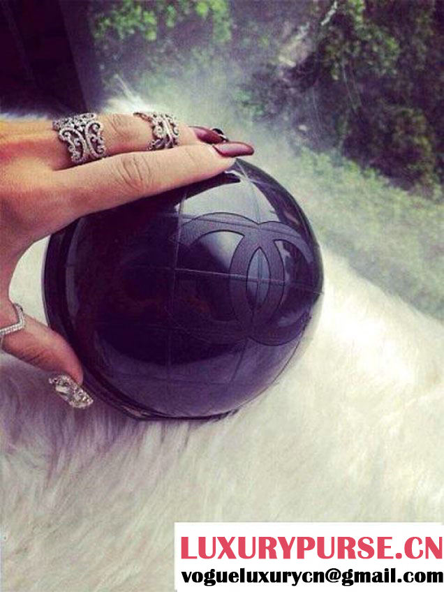 Chanel Globe Clutch Bag in Black