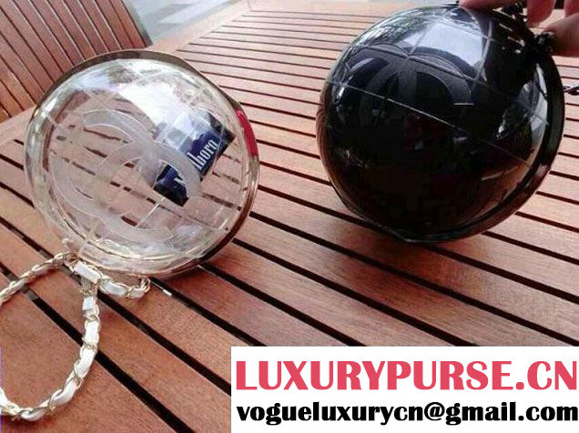 Chanel Globe Clutch Bag in Black
