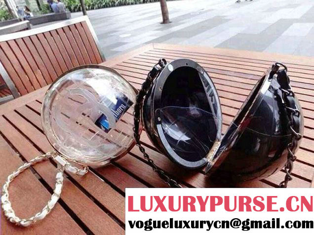 Chanel Globe Clutch Bag in Black