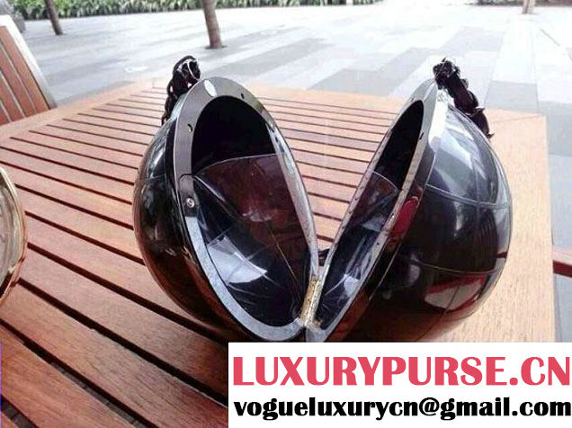 Chanel Globe Clutch Bag in Black