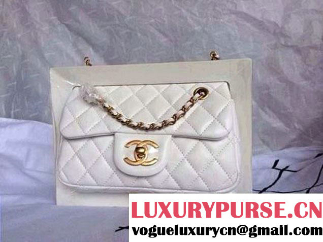 Chanel Plexiglass Mini Flap Bag in Clutch Frame White - Spring Summer 2014