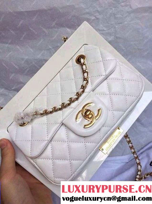 Chanel Plexiglass Mini Flap Bag in Clutch Frame White - Spring Summer 2014