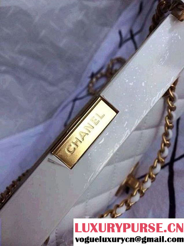Chanel Plexiglass Mini Flap Bag in Clutch Frame White - Spring Summer 2014