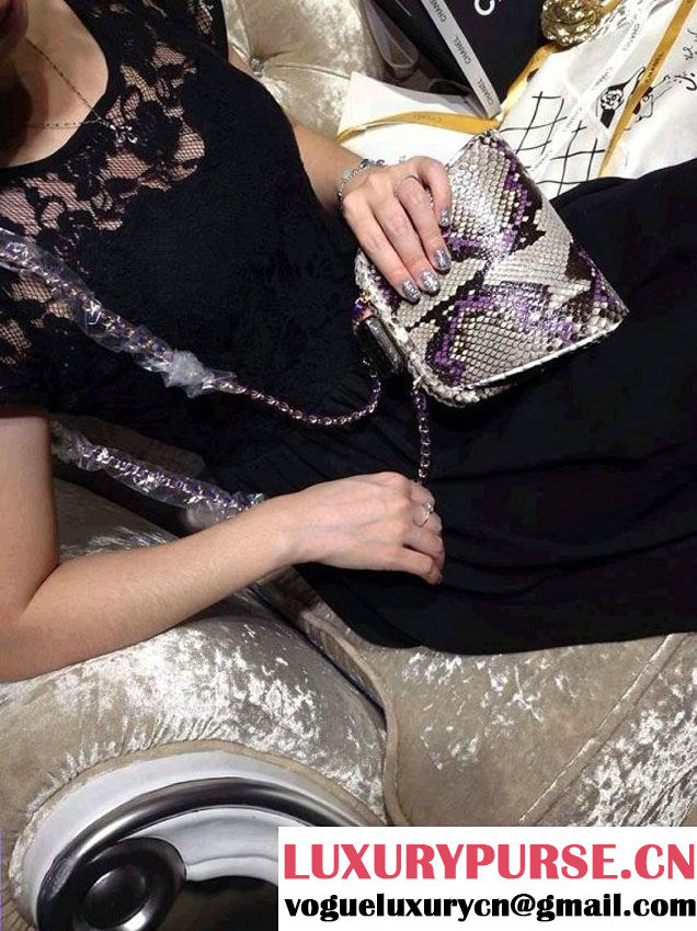 Chanel Python Clutch Bag Spring Summer 2014