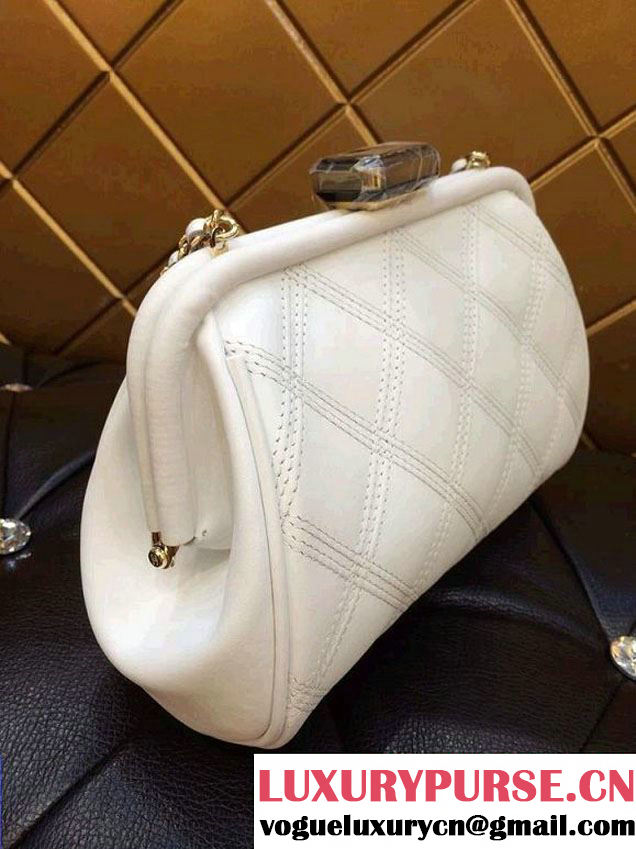 Chanel White New Clutch Bag Spring Summer 2014