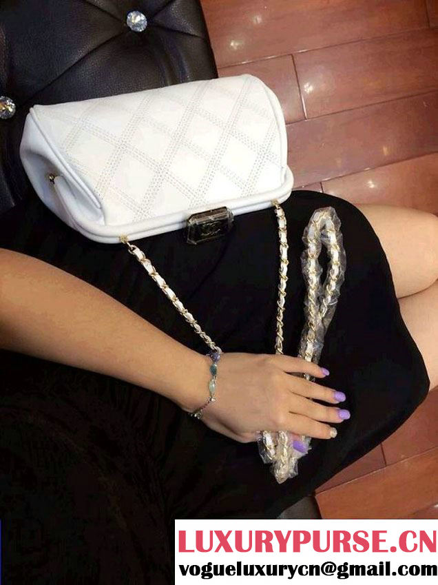Chanel White New Clutch Bag Spring Summer 2014