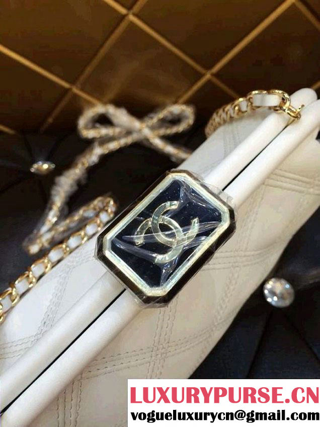 Chanel White New Clutch Bag Spring Summer 2014