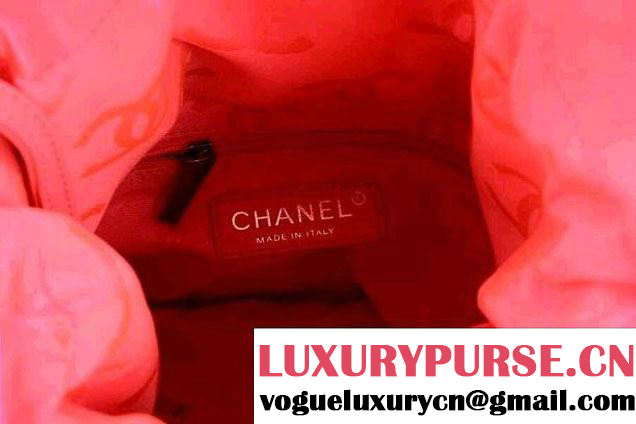 Chanel Drawstring Bucket Bag Blue 2014