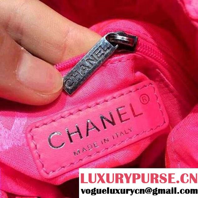 Chanel Drawstring Bucket Bag Red 2014