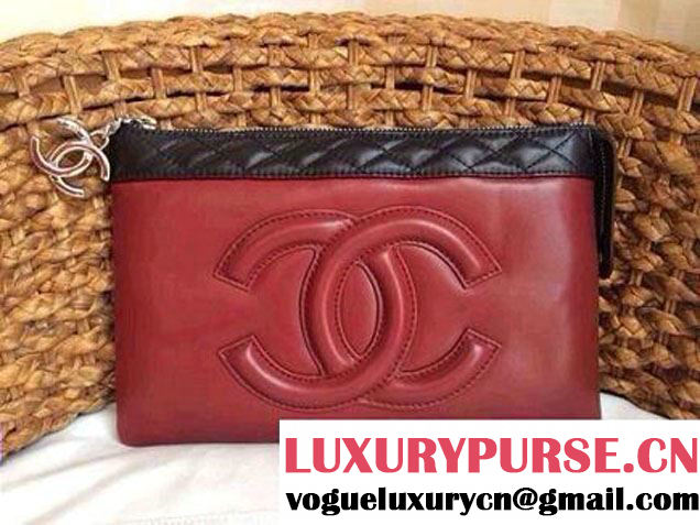 Chanel Calfskin CC Clutch 2014