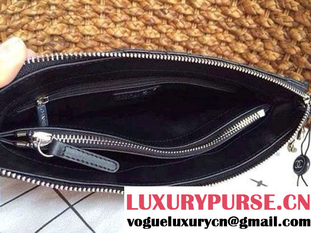Chanel Calfskin CC Clutch 2014