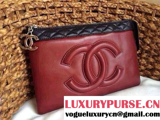 Chanel Calfskin CC Clutch 2014