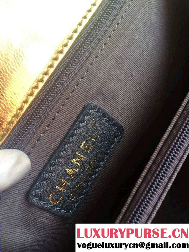 Chanel Gold Clutch "TWEED WE NEED"  Runway 2015