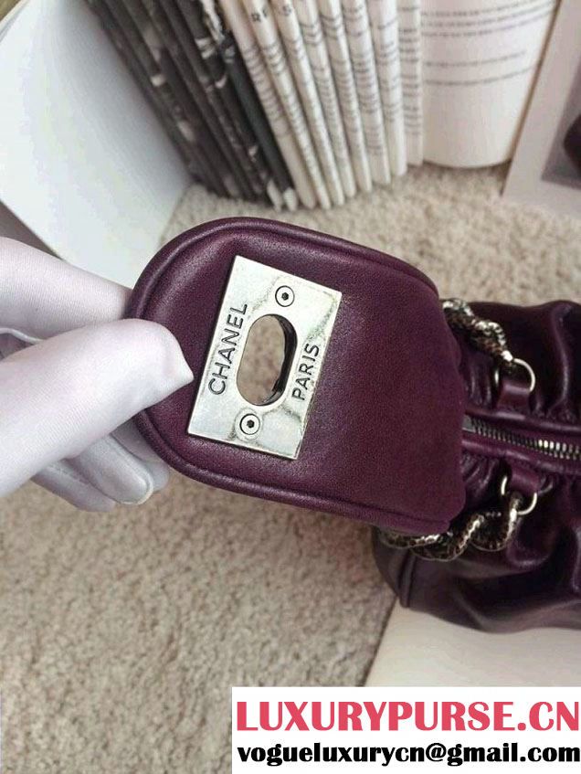 Chanel Clutch Tote Bag Date Red with Embellished Hardware 2015