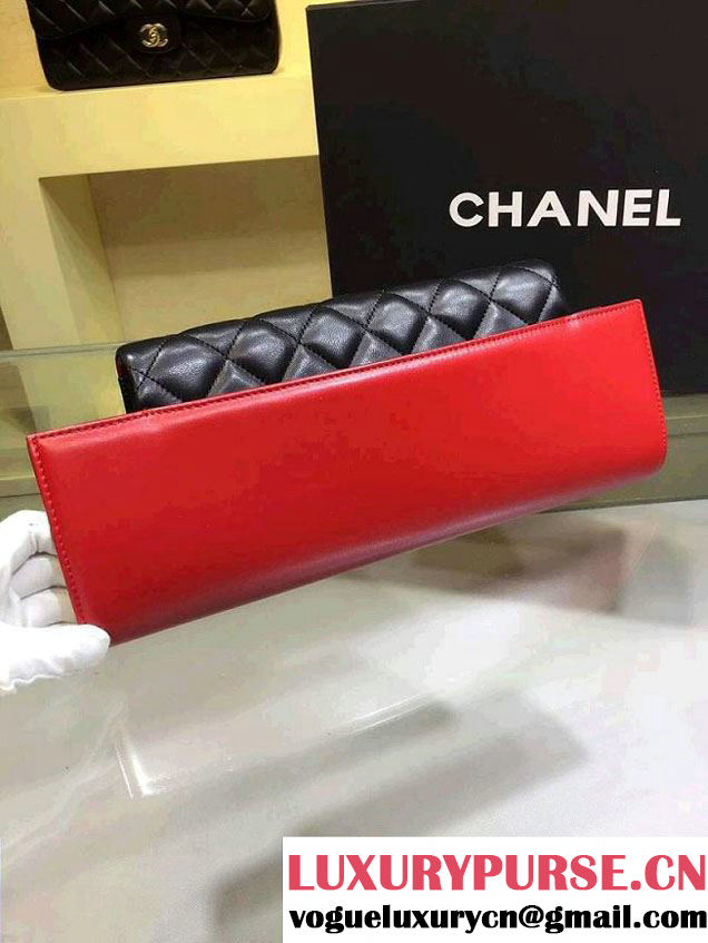 Chanel Menu CC Clutch Bag Red Fall Winter 2015