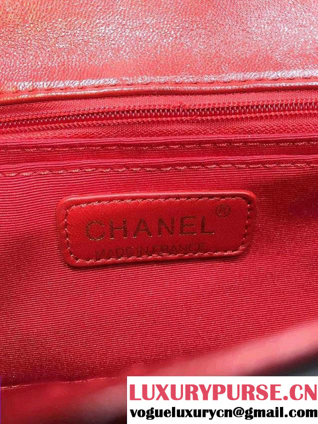 Chanel Menu CC Clutch Bag Red Fall Winter 2015