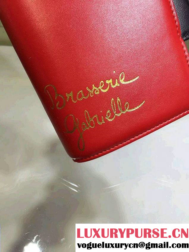 Chanel Menu CC Clutch Bag Red Fall Winter 2015