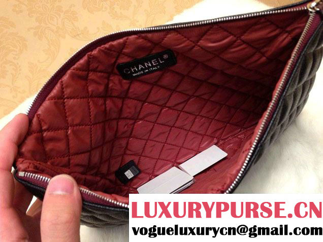 Chanel Caviar Leather Ipad Clutch Case Bag Black A69252