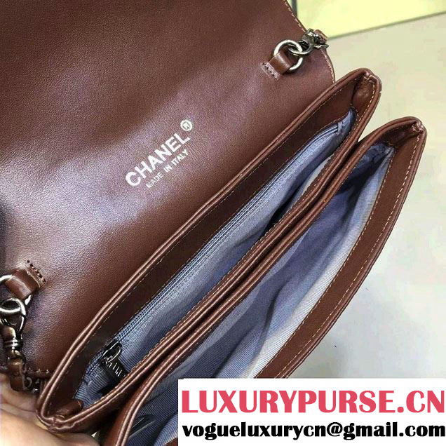 Chanel Metallized Lambskin Embroidered With A Butterfly Clutch Bag A94377 2015