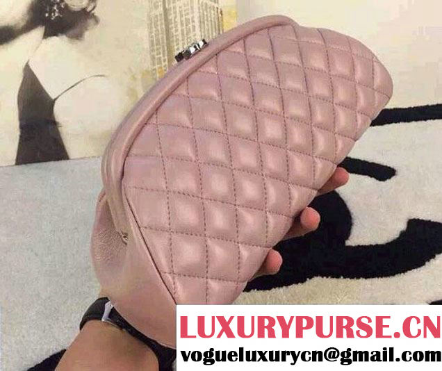Chanel Timeless Clutch Bag Lambskin Leather Nude Pink
