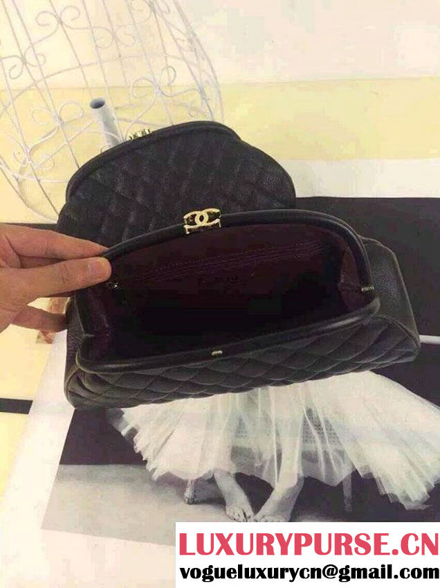 Chanel Timeless Clutch Bag Lambskin Leather Black