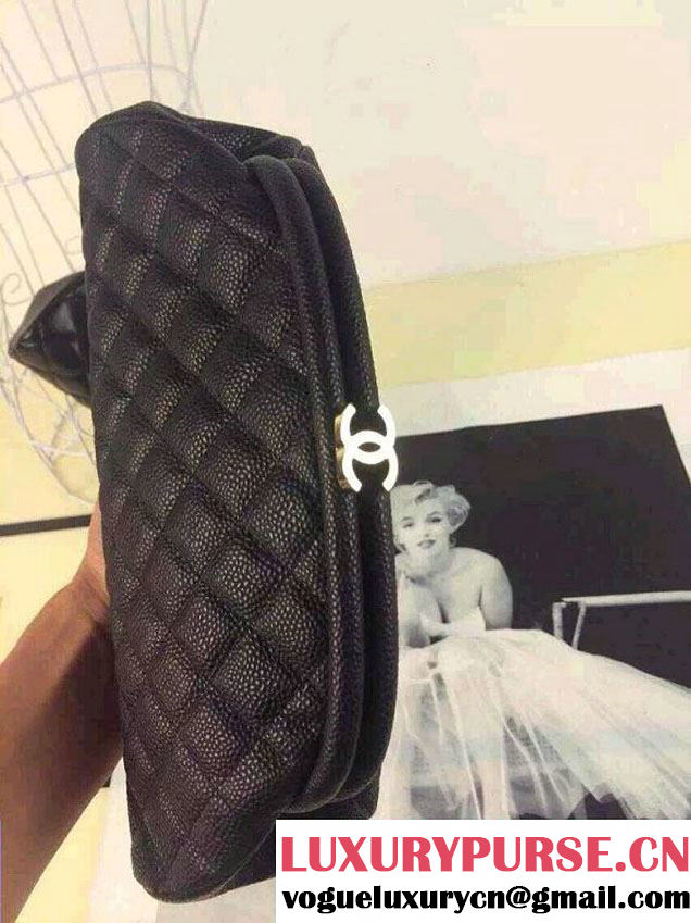 Chanel Timeless Clutch Bag Caviar Leather Black