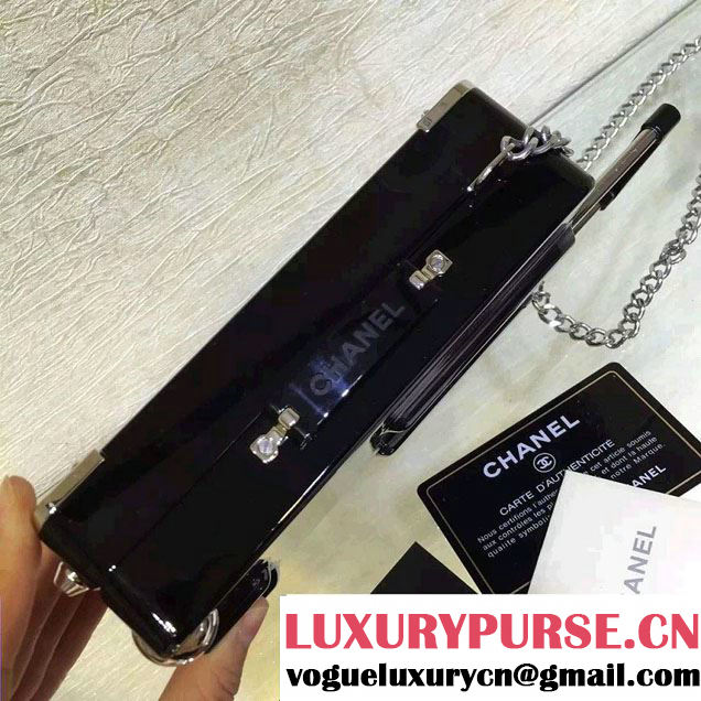 Chanel Evening In The Air Mini Trolley Minaudiere Bag A94634 Black 2016
