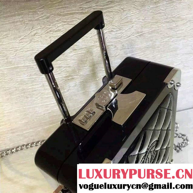 Chanel Evening In The Air Mini Trolley Minaudiere Bag A94634 Black 2016