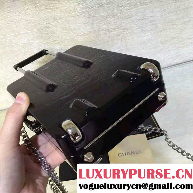 Chanel Evening In The Air Mini Trolley Minaudiere Bag A94634 Black 2016