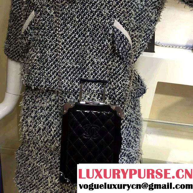 Chanel Evening In The Air Mini Trolley Minaudiere Bag A94634 Black 2016