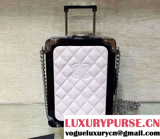 Chanel Evening In The Air Mini Trolley Minaudiere Bag A94634 White 2016