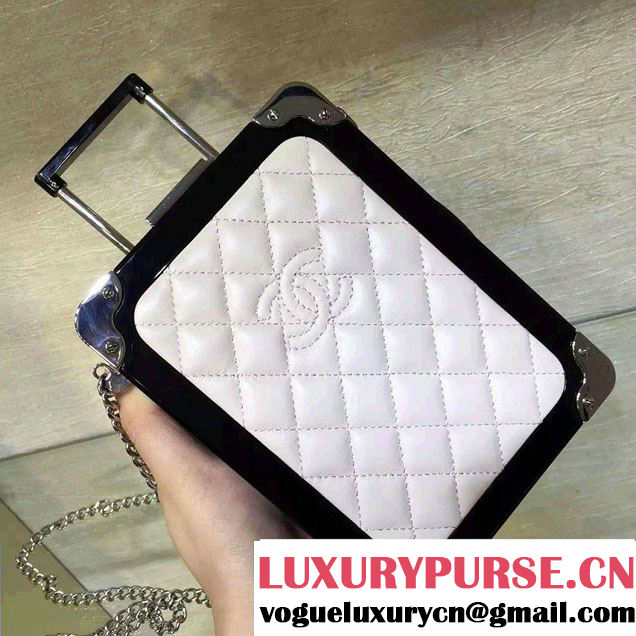 Chanel Evening In The Air Mini Trolley Minaudiere Bag A94634 White 2016