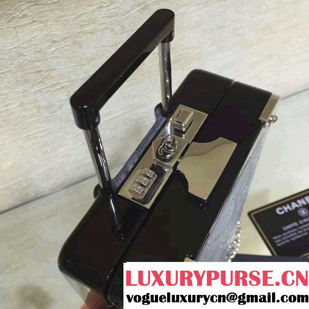 Chanel Evening In The Air Mini Trolley Minaudiere Bag A94634 Silver 2016