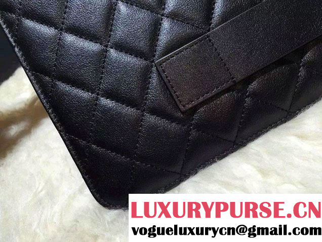 Chanel Calfskin Pouch Clutch Bag A82388 Black 2016