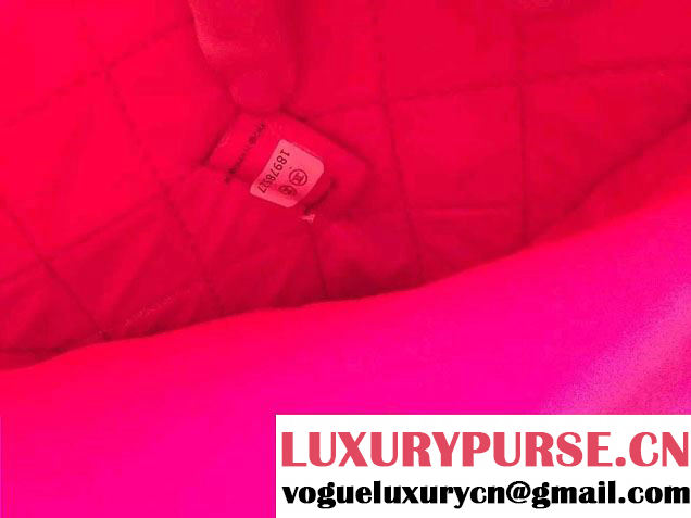 Chanel Calfskin Pouch Clutch Bag A82389 Dark Pink 2016