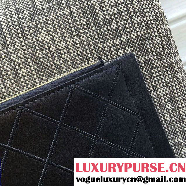 Chanel Calfskin Pouch Clutch Bag A82394 Black 2016
