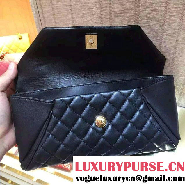 Chanel Goatskin Clutch Bag A98558 Black 2016