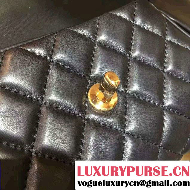 Chanel Goatskin Clutch Bag A98558 Black 2016