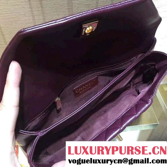 Chanel Goatskin Clutch Bag A98558 Date Red 2016