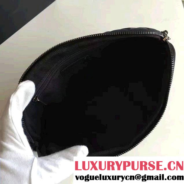 Chanel Lambskin Girl Chanel Chain Clutch Bag A91386 Navy Blue 2016