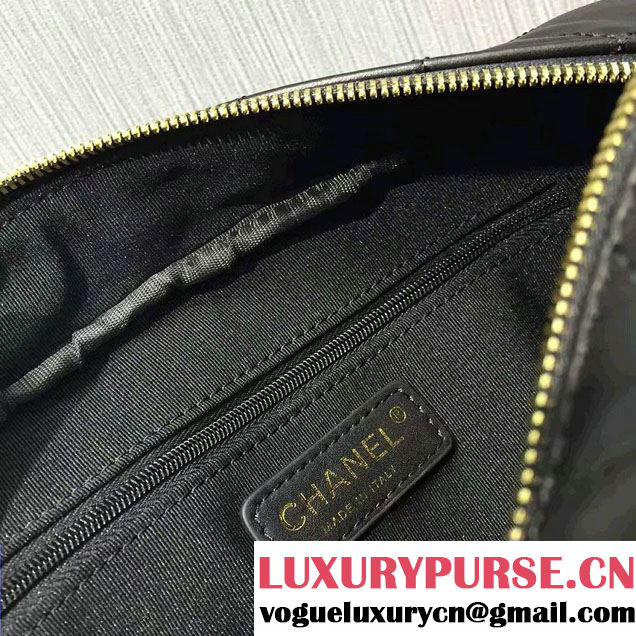 Chanel Lambskin Girl Chanel Chain Clutch Small Bag A91407 Black 2016