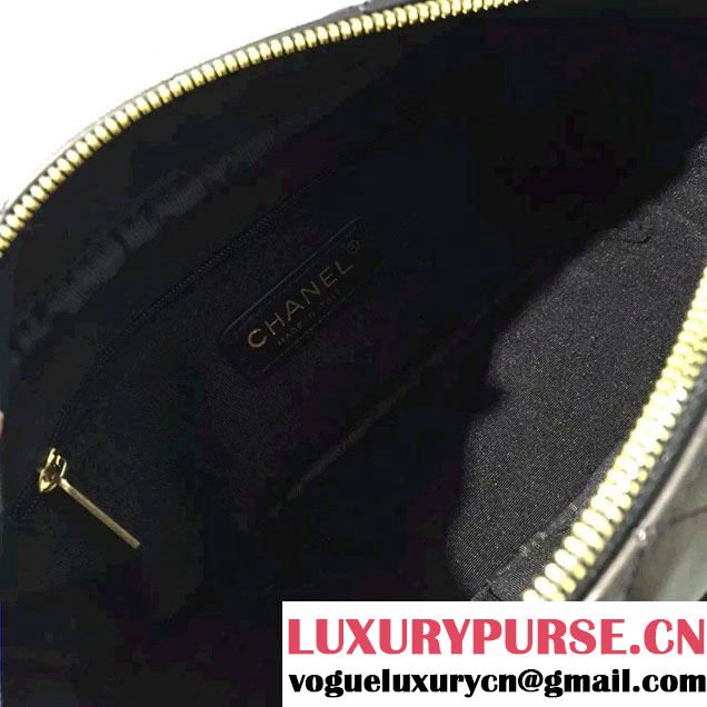 Chanel Lambskin Girl Chanel Chain Clutch Small Bag A91407 Black 2016
