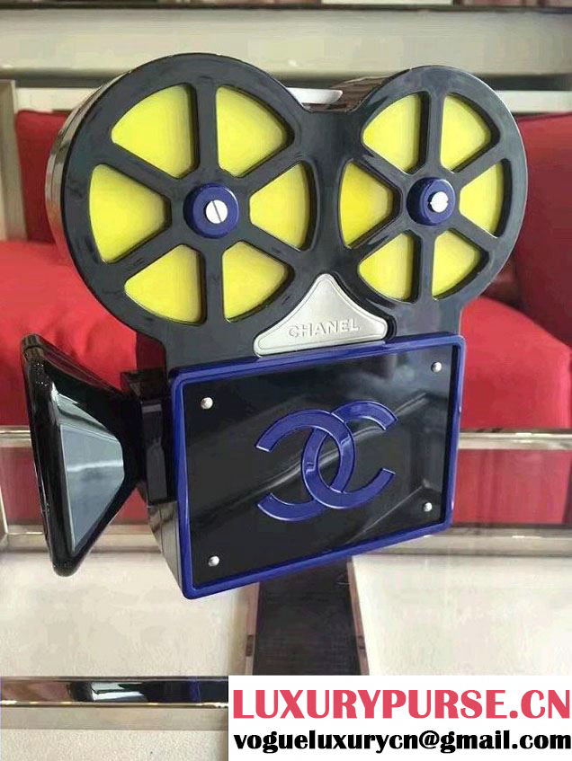 Chanel Film Projector Buonasera Minaudiere Clutch Bag A94635 Yellow 2016