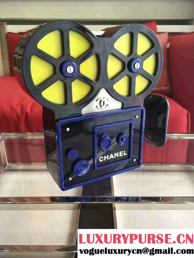 Chanel Film Projector Buonasera Minaudiere Clutch Bag A94635 Yellow 2016
