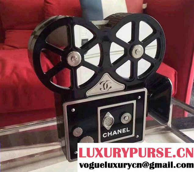 Chanel Film Projector Buonasera Minaudiere Clutch Bag A94635 Silver 2016