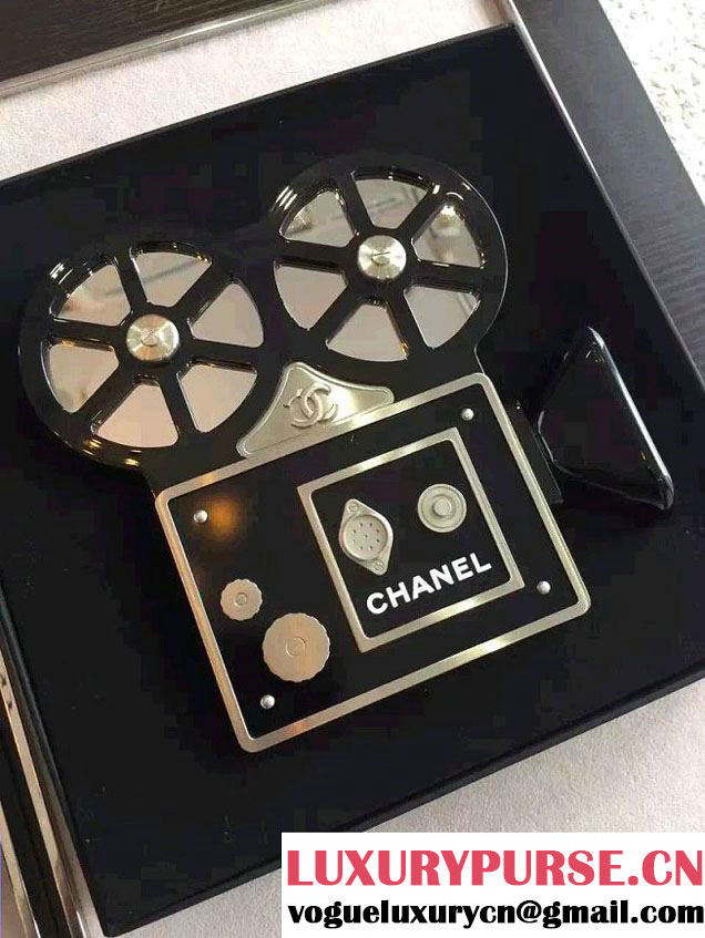 Chanel Film Projector Buonasera Minaudiere Clutch Bag A94635 Silver 2016