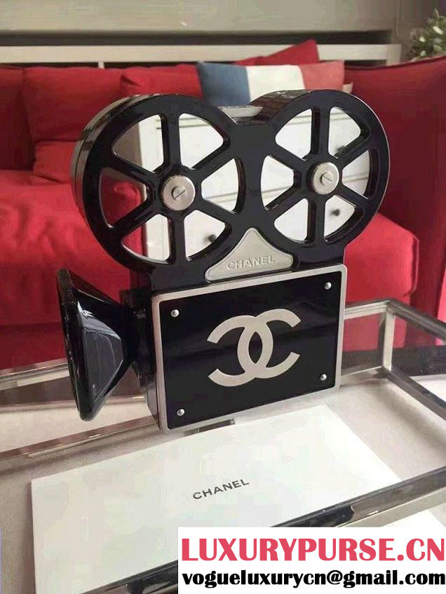 Chanel Film Projector Buonasera Minaudiere Clutch Bag A94635 Silver 2016
