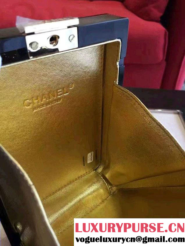 Chanel Plexiglas/Brass/Glass Minaudiere Clutch Bag 2016