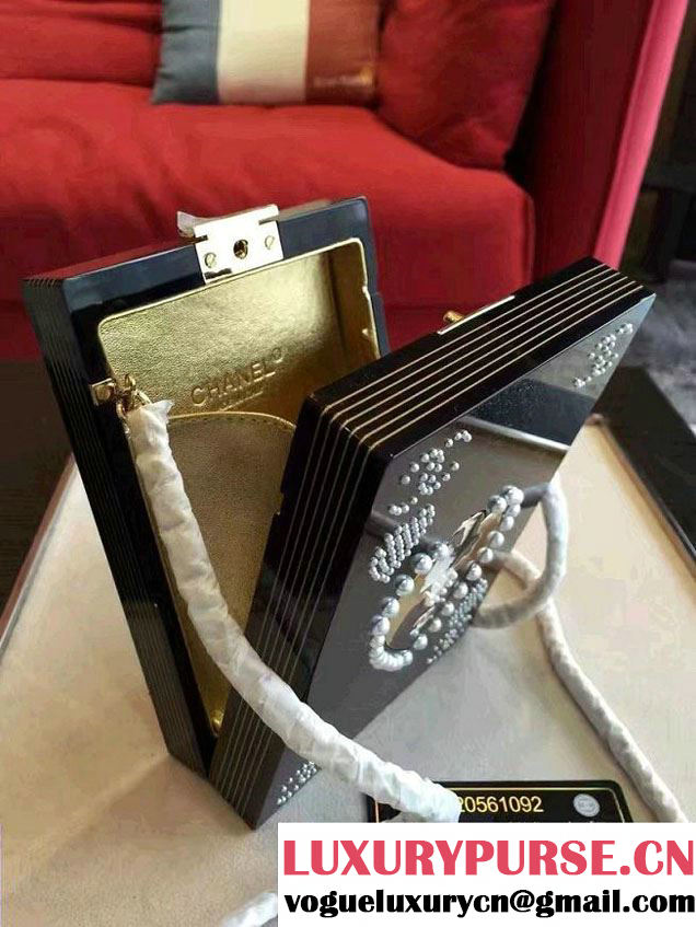 Chanel Plexiglas/Brass/Glass Minaudiere Clutch Bag 2016