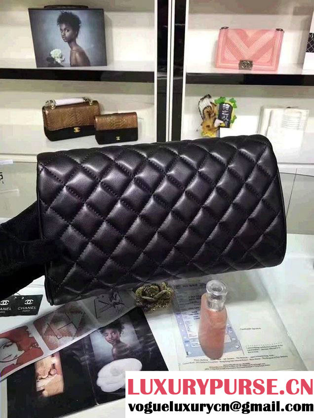 Chanel Fold Up Again Clutch Bag A98558 Black/Gold 2016